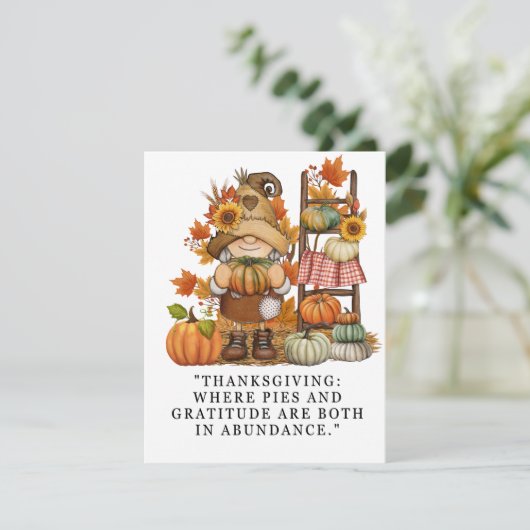 thanksgiving feestdagenkaart (Staand voorkant)