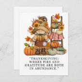 thanksgiving feestdagenkaart (Voorkant / Achterkant)