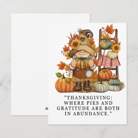 thanksgiving feestdagenkaart (Voorkant / Achterkant)