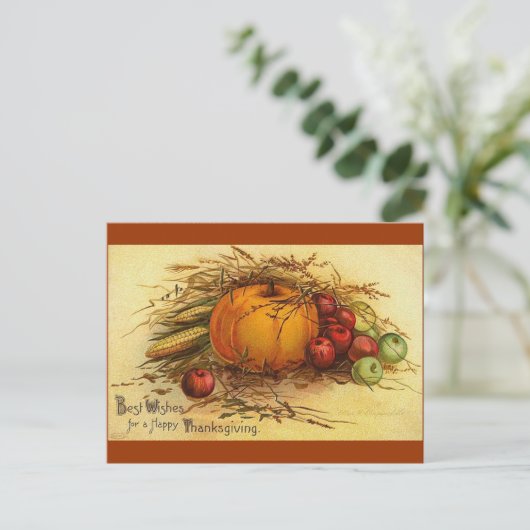  Thanksgiving Feestdagenkaart (Staand voorkant)