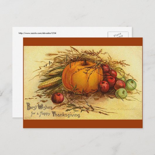  Thanksgiving Feestdagenkaart (Voorkant / Achterkant)