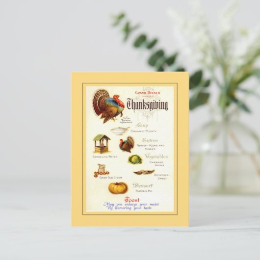  Thanksgiving Feestdagenkaart (Staand voorkant)