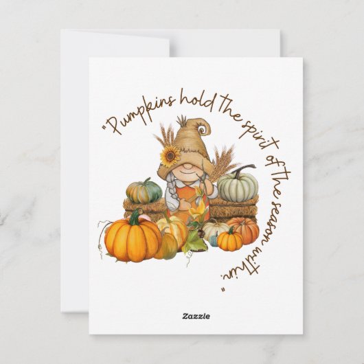 thanksgiving feestdagenkaart (Achterkant)