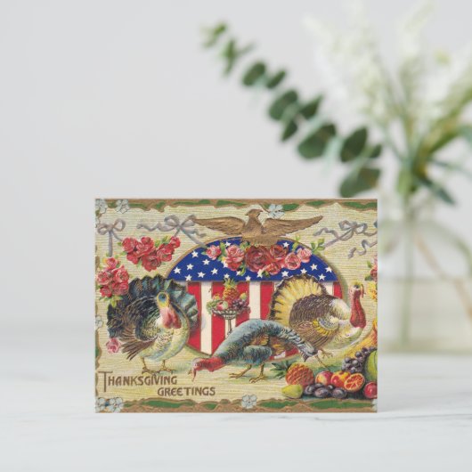 Thanksgiving Feestdagenkaart (Staand voorkant)