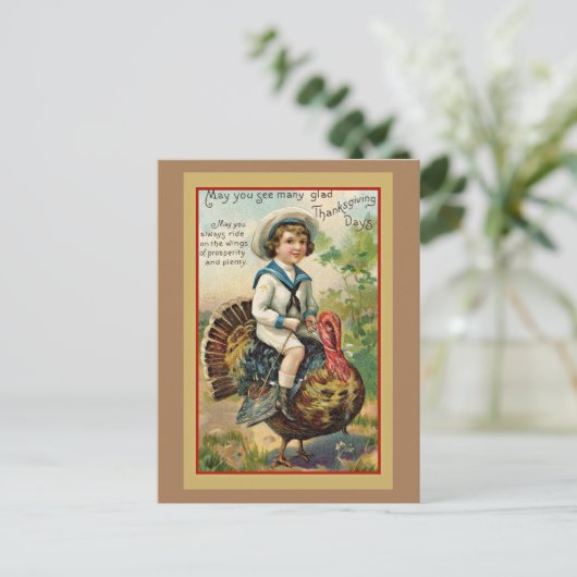  Thanksgiving Feestdagenkaart (Staand voorkant)