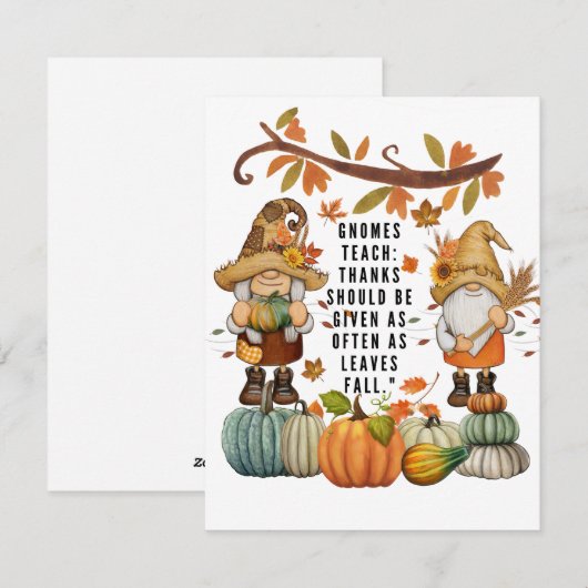 Thanksgiving Feestdagenkaart (Voorkant / Achterkant)