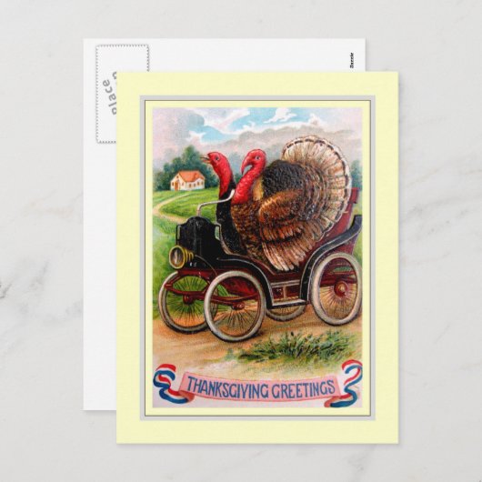 Thanksgiving Feestdagenkaart (Voorkant / Achterkant)