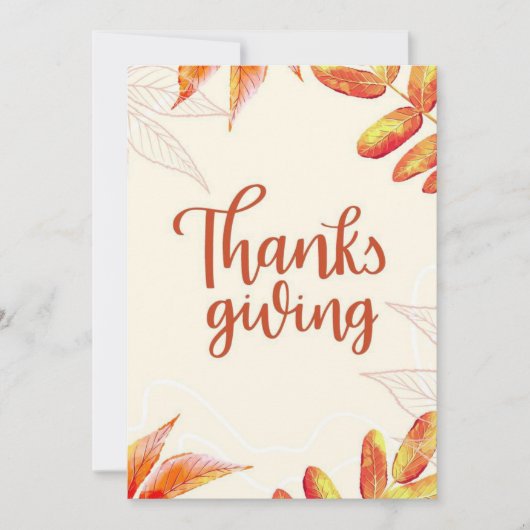 Thanksgiving Feestdagenkaart (Voorkant)