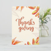 Thanksgiving Feestdagenkaart (Staand voorkant)