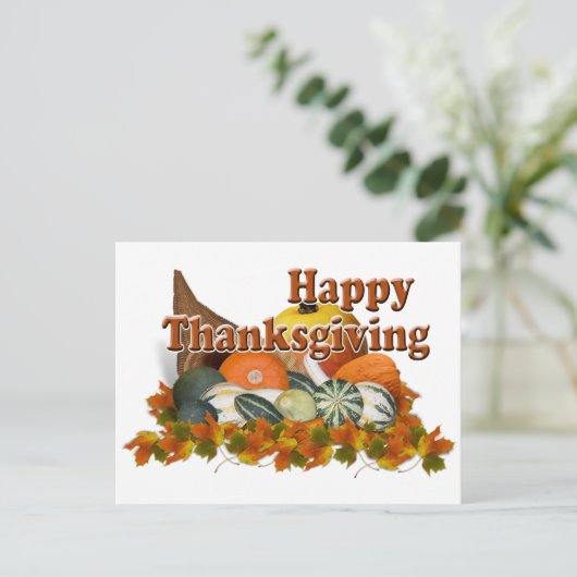 Thanksgiving Feestdagenkaart (Staand voorkant)