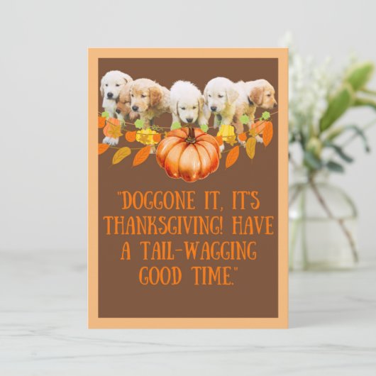 Thanksgiving Feestdagenkaart (Staand voorkant)