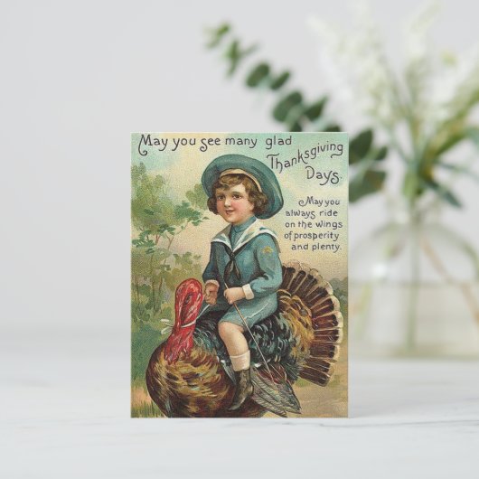 Thanksgiving Feestdagenkaart (Staand voorkant)