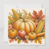 Thanksgiving Feestdagenkaart (Achterkant)