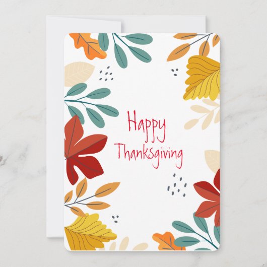 Thanksgiving Feestdagenkaart (Voorkant)