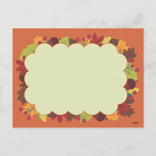 Thanksgiving Feestdagenkaart (Achterkant)