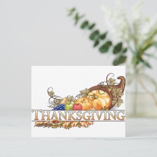 Thanksgiving Feestdagenkaart (Staand voorkant)