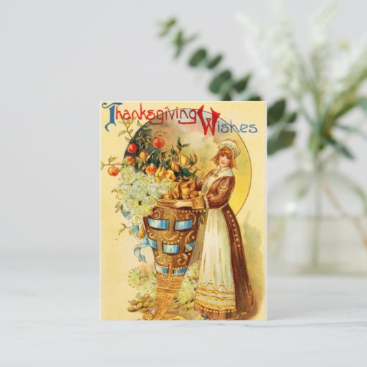  Thanksgiving Feestdagenkaart (Staand voorkant)