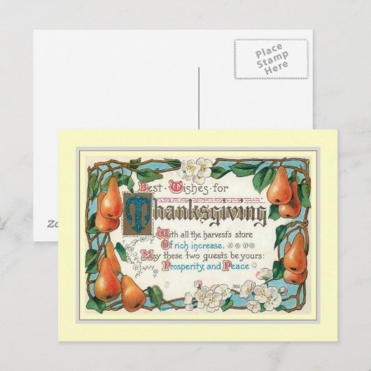  Thanksgiving Feestdagenkaart (Voorkant / Achterkant)