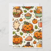 Thanksgiving feestfamilie kaart (Voorkant)