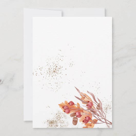 Thanksgiving Fest Vrienden Diner Rustieke Pompoen Kaart (Achterkant)