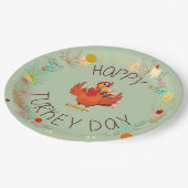 Thanksgiving Fijne Turkse dag uit Papieren Bordje (Gekanteld)