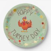 Thanksgiving Fijne Turkse dag uit Papieren Bordje (Voorkant)