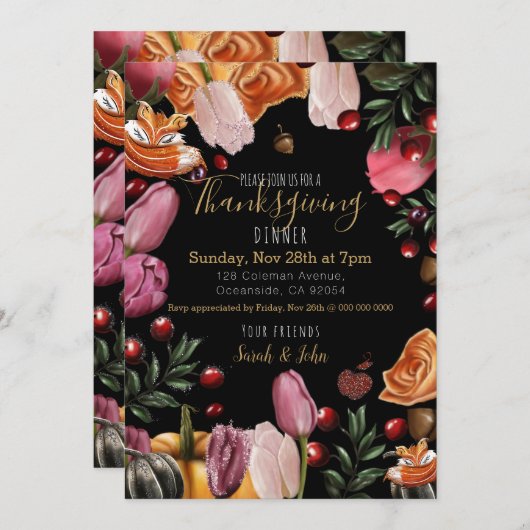 Thanksgiving Filmomhulde tabletten Aankondiging (Voorkant / Achterkant)