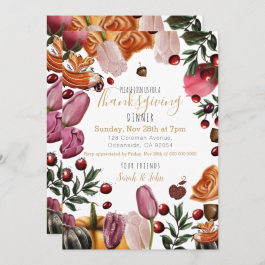 Thanksgiving Filmomhulde tabletten Aankondiging (Voorkant / Achterkant)