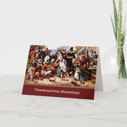 Thanksgiving. Fine Art Feestdagen Kaart (Voorkant)