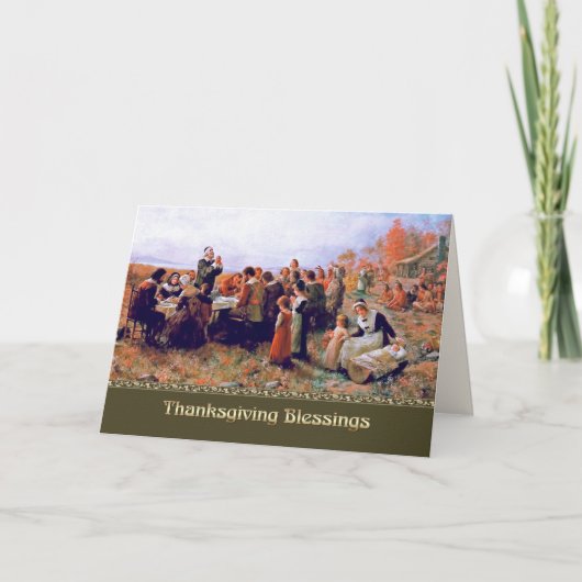 Thanksgiving. Fine Art Feestdagen Kaart (Voorkant)