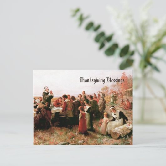 Thanksgiving. Fine Art Feestdagenkaart (Staand voorkant)