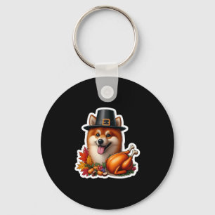 Thanksgiving Finnish Spitz Hondenbezitter Moeder V Sleutelhanger