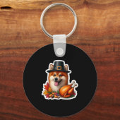 Thanksgiving Finnish Spitz Hondenbezitter Moeder V Sleutelhanger (Voorkant)