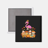 Thanksgiving Flamingo Dragen Pet Herfst Koffiekopj Magneet (Voorkant / Achterkant)