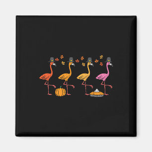 Thanksgiving Flamingo's Grappige Herfst Herfst Vog Magneet