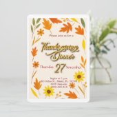 Thanksgiving Flat Holiday Kaart (Staand voorkant)