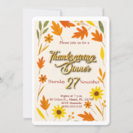 Thanksgiving Flat Holiday Kaart