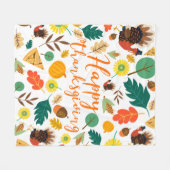 Thanksgiving Fleece Deken (Voorkant (Horizontaal))