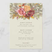 Thanksgiving Floral Border Flat 3 Course Menu (Voorkant)