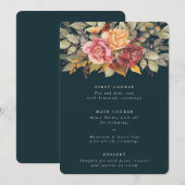 Thanksgiving Floral Border Flat 3 Course Menu (Voorkant / Achterkant)