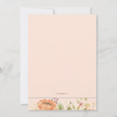 Thanksgiving Floral-dineruitnodiging Kaart (Achterkant)