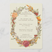 Thanksgiving Floral Lijst 3 cursus Menu (Voorkant)