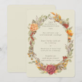 Thanksgiving Floral Lijst 3 cursus Menu (Voorkant / Achterkant)