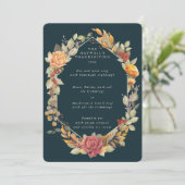 Thanksgiving Floral Lijst 3 cursus Menu (Staand voorkant)