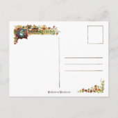  Thanksgiving Floral met Verse Feestdagenkaart (Achterkant)