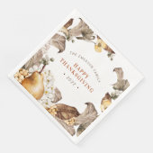 Thanksgiving Floral Napkin Servet (Hoek)