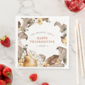 Thanksgiving Floral Napkin Servet (Insitu)
