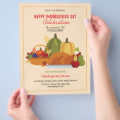 Thanksgiving Flyer sjabloon (Hand)