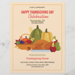 Thanksgiving Flyer-sjabloon Flyer