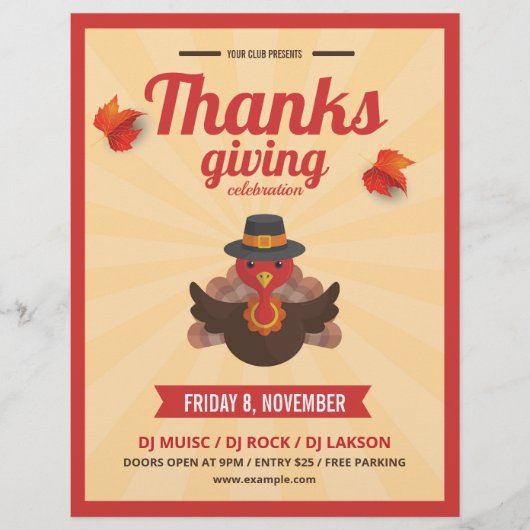 Thanksgiving Flyer-sjabloon Flyer (Voorkant)